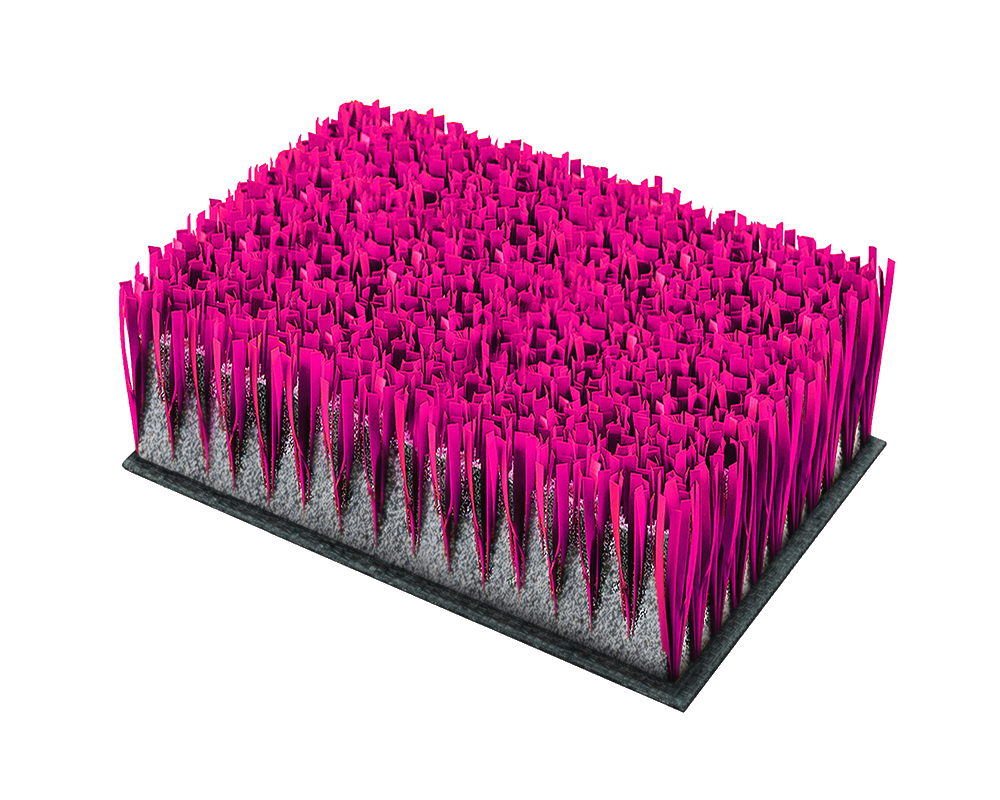 Muestra de césped Fibrilado color rosa