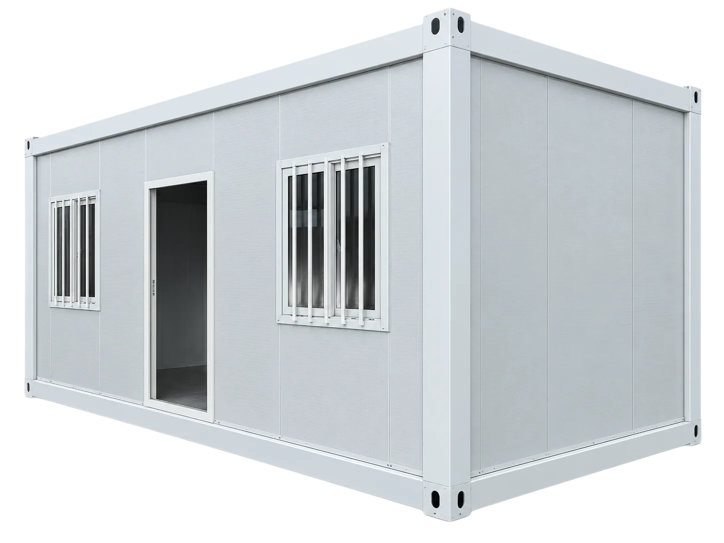 Modelo Y Premium casa modular, vista frontal con puerta