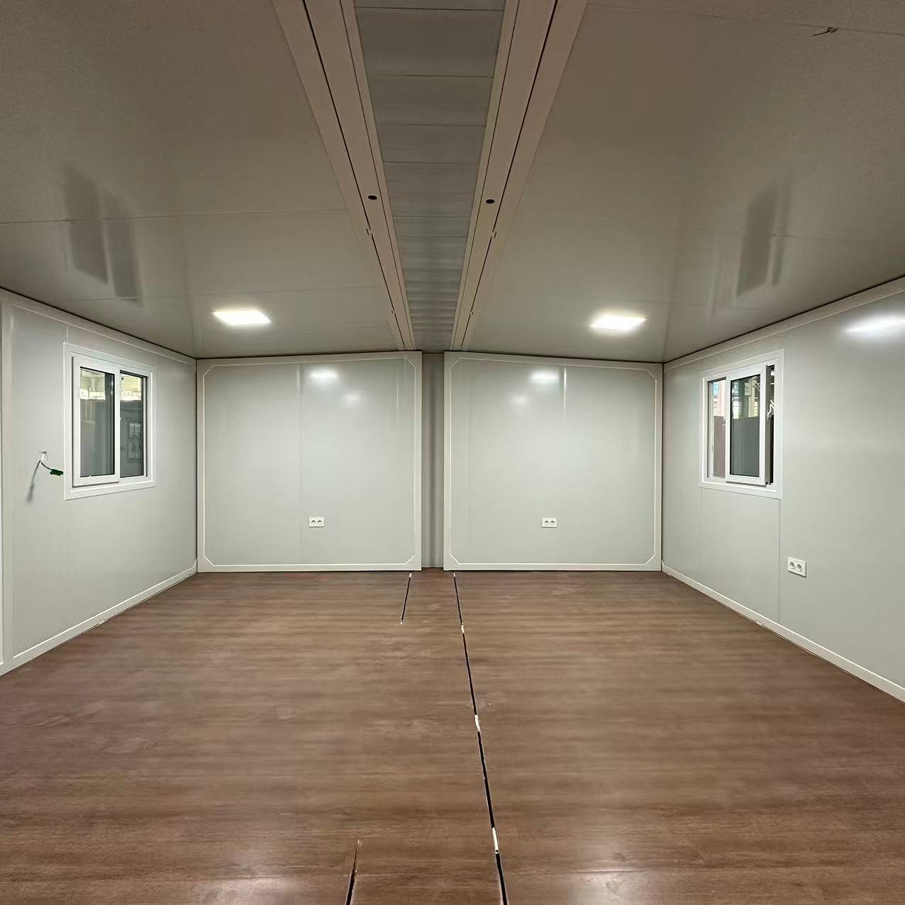 Caseta Modelo D 30m2 interior, dos habitaciones conectadas
