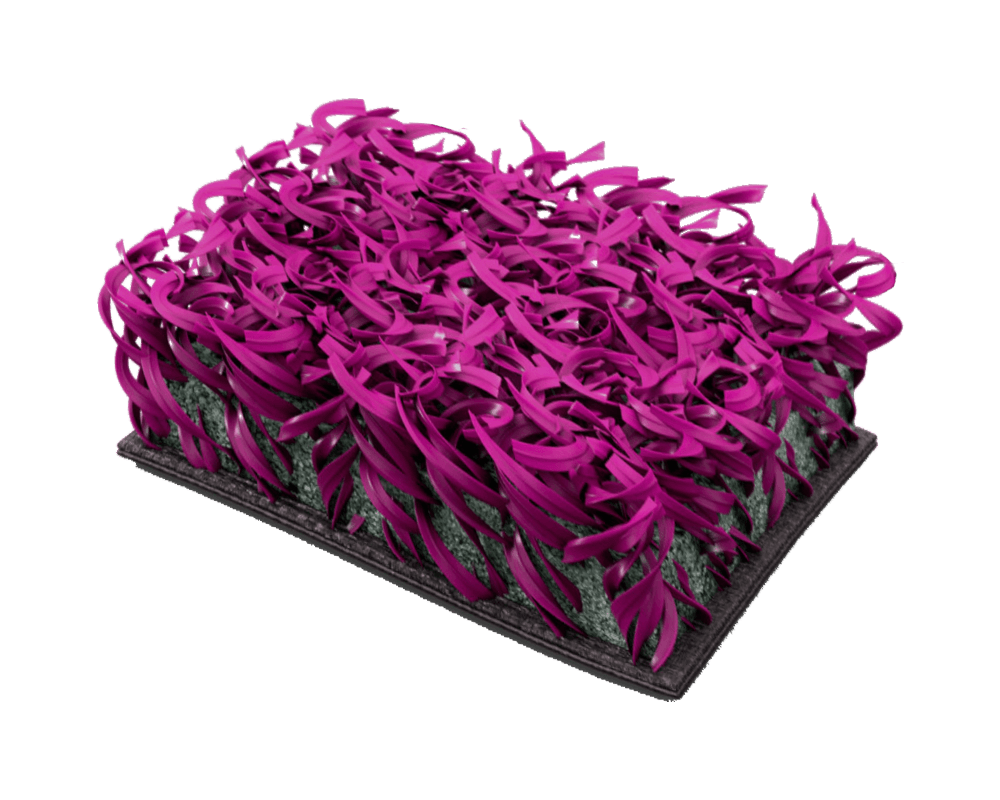 Muestra de césped Monofilamento Texturizado color rosa